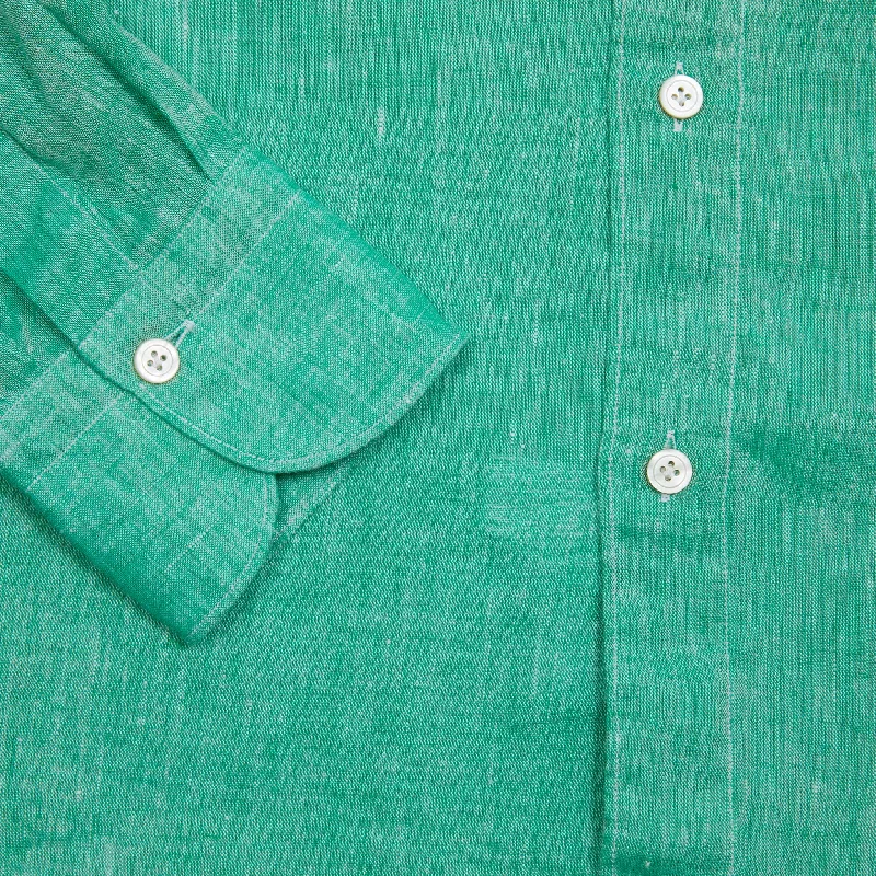 Finamore Tokyo Luigi Linen Shirt in Light Green