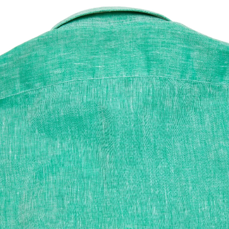 Finamore Tokyo Luigi Linen Shirt in Light Green