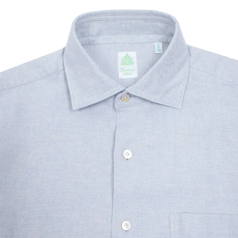 Finamore Tokyo Luigi Shirt in Pale Blue