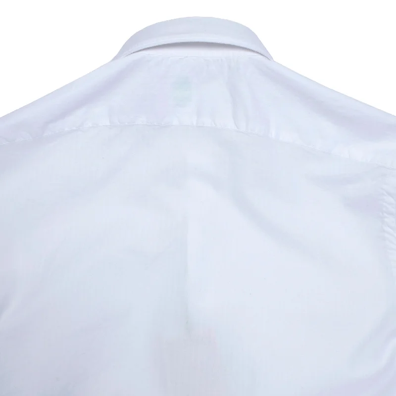 Finamore Tokyo Luigi Shirt in White Herringbone