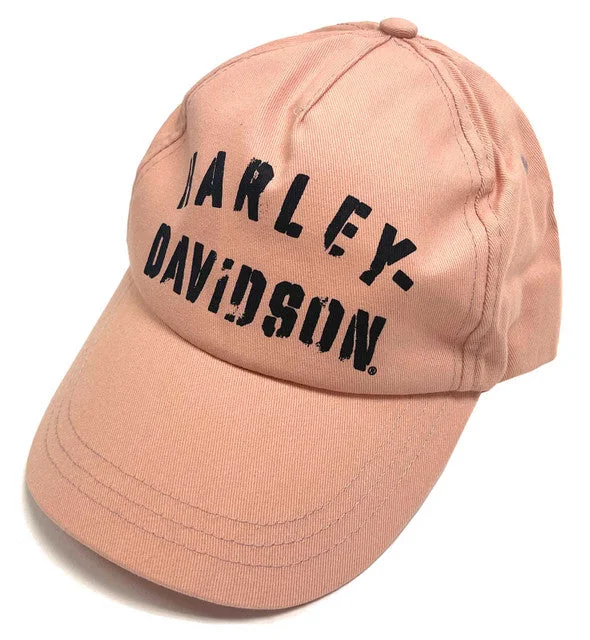 Harley-Davidson® Little Girls' Twill Toddler Adjustable Baseball Cap - Dusty Pink - 7220222