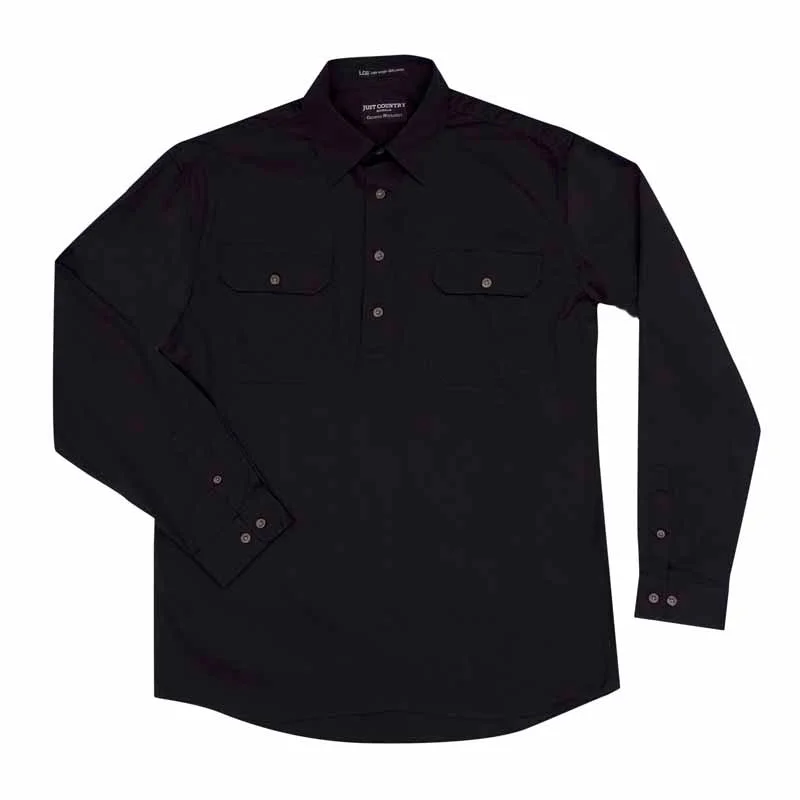 Just Country Men's Long sleeve Half Button Work Shirt