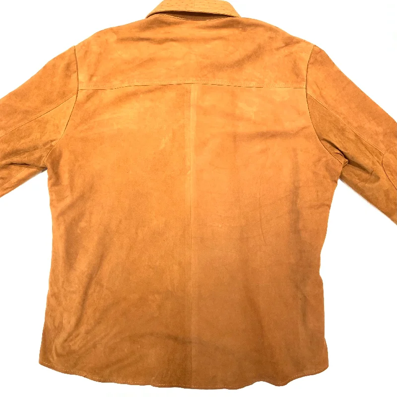 Kashani Cognac Ostrich Quill/Suede Shirt