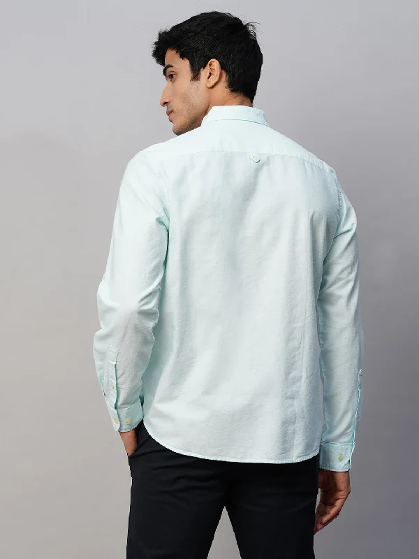 Men's Mint Cotton Regular Fit Shirt