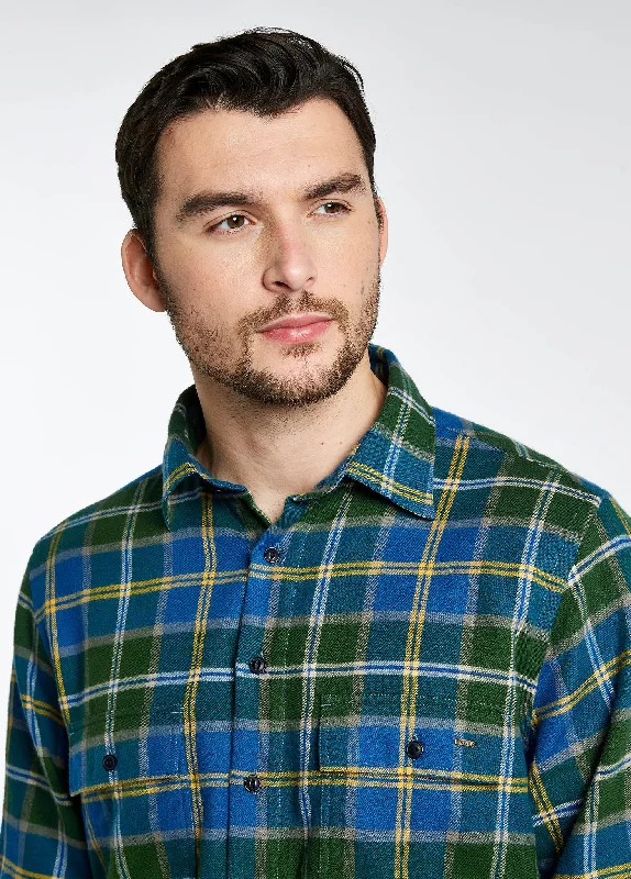 Shelbourne Check Flannel Shirt - Verdigris