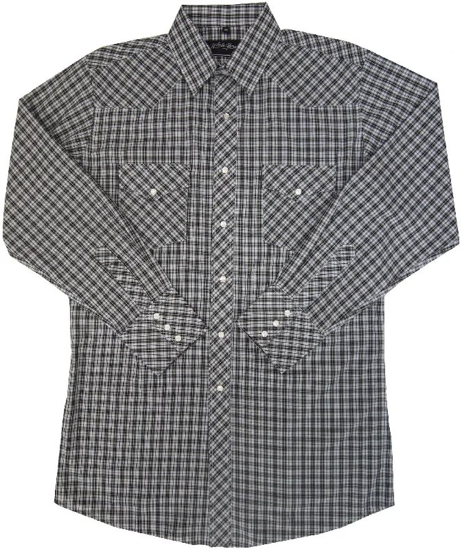 White Horse Mens Plaid Western Shirt