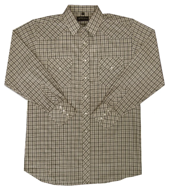 White Horse Mens Plaid Western Shirt