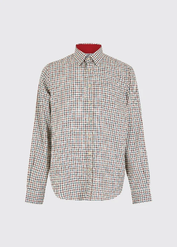 Connell Tattersall Check Shirt - Cardinal