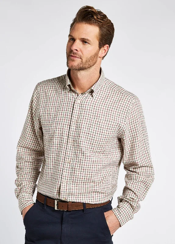 Connell Tattersall Check Shirt - Dark Pebble