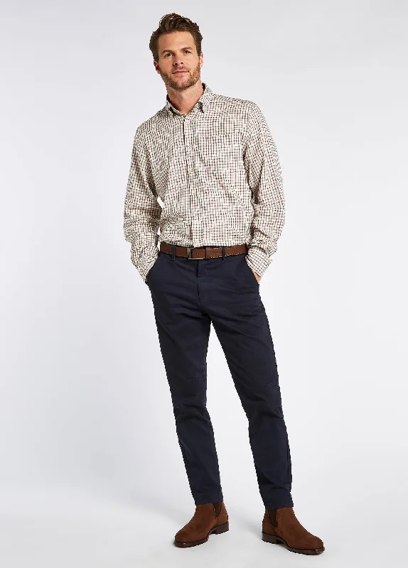 Connell Tattersall Check Shirt - Dark Pebble