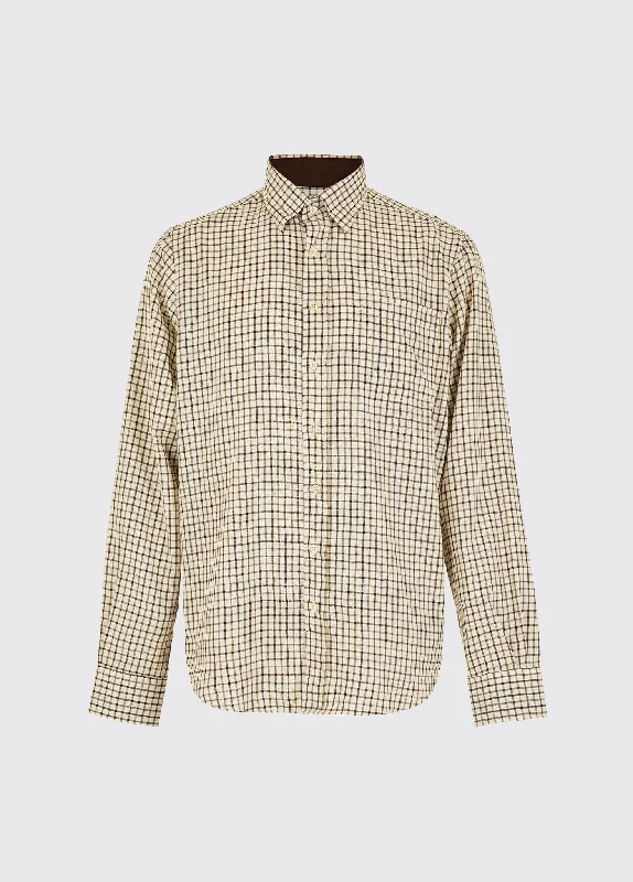 Connell Tattersall Check Shirt - Mahogany