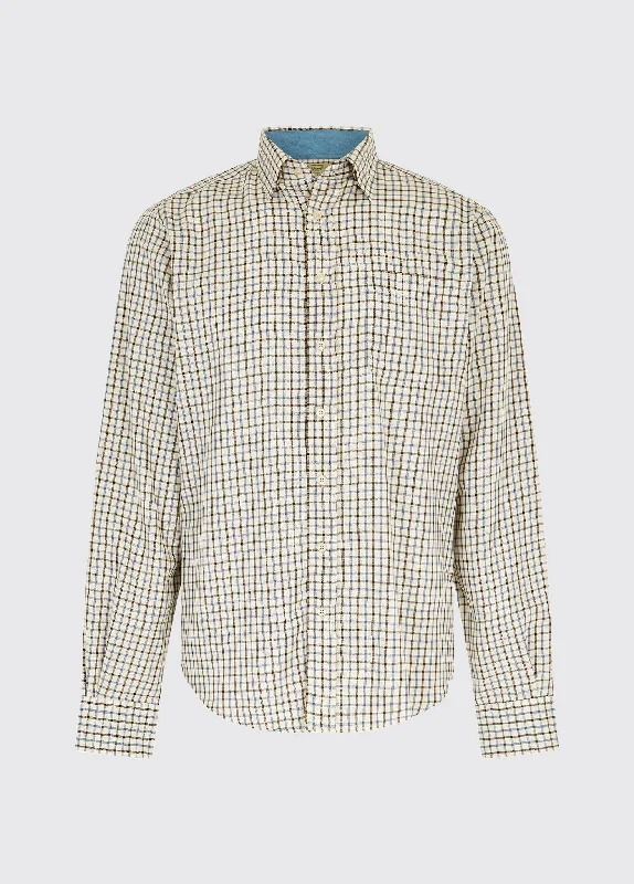 Connell Tattersall Check Shirt - Slate Blue