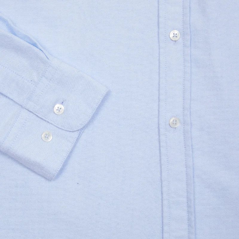 Portuguese Flannel Brushed Oxford Shirt in Blue