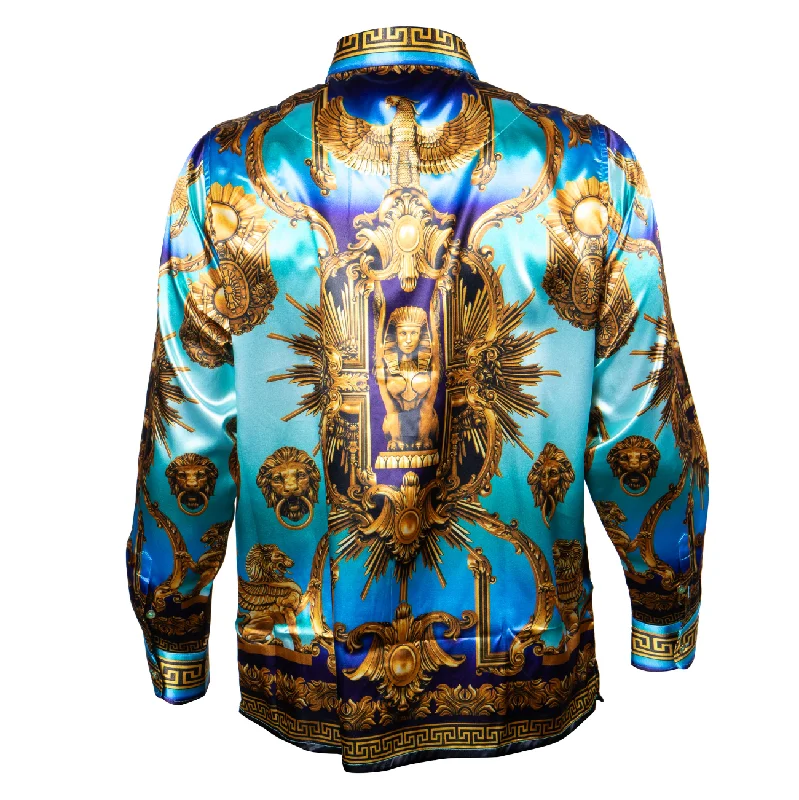 Prestige Heavens Gate Royal Greek Key Button Up Shirt