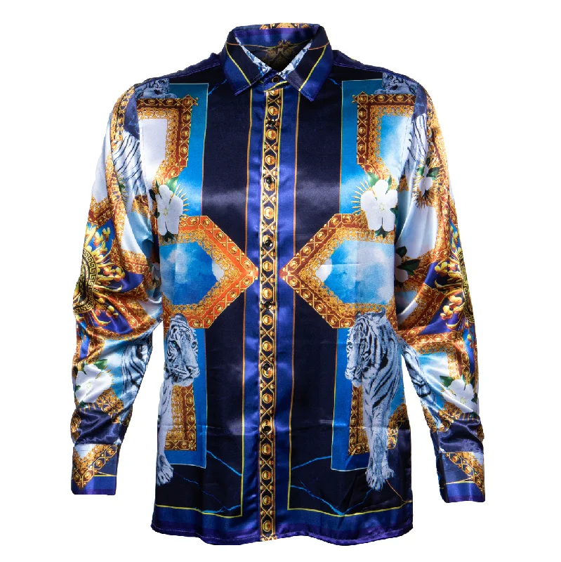 Prestige Monogram Tiger Vision Button Up Shirt