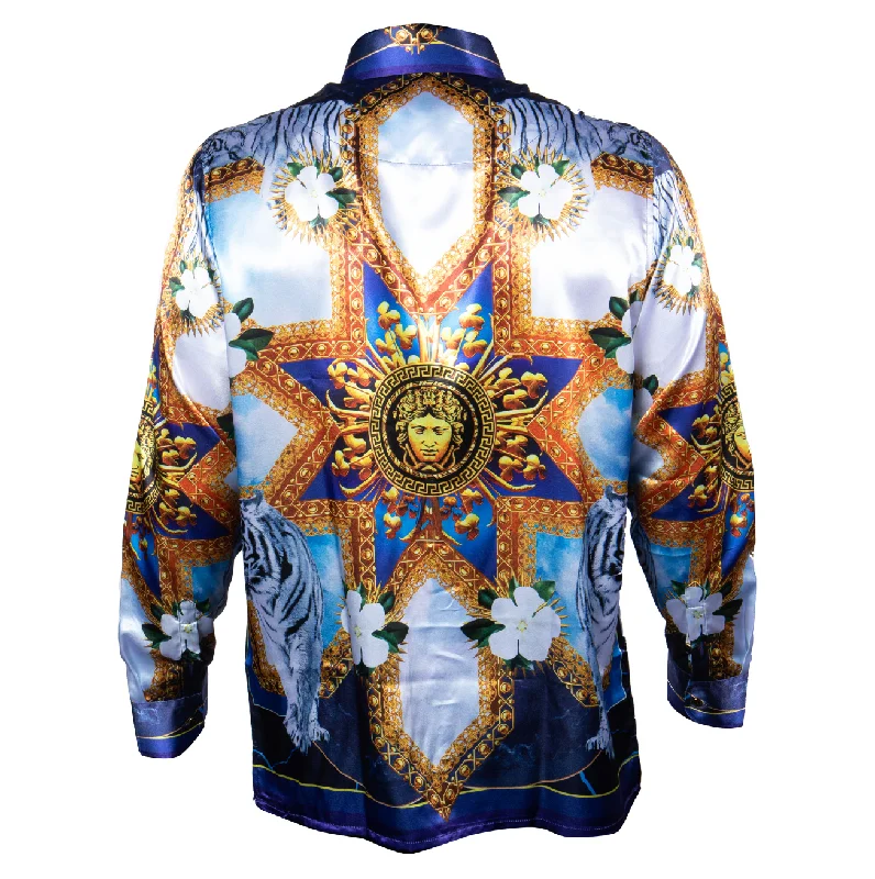 Prestige Monogram Tiger Vision Button Up Shirt