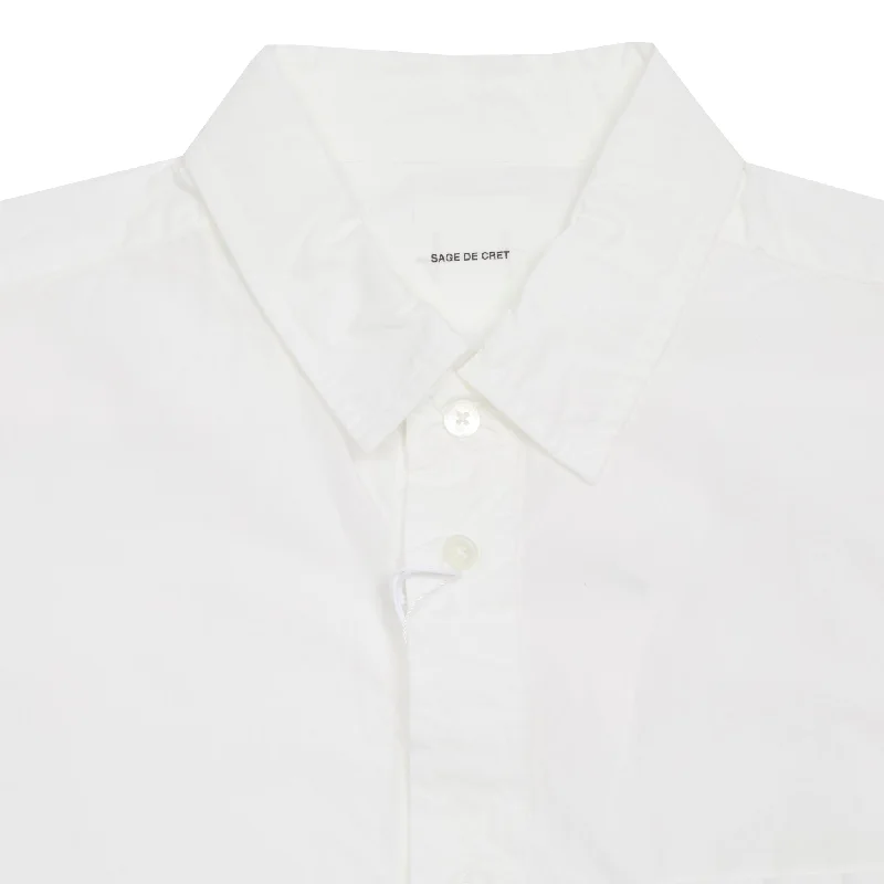 Sage De Cret Cotton Regular Shirt in Off White