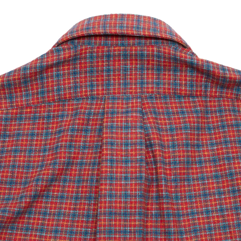 Salvatore Piccolo Flannel Shirt in Red Plaid