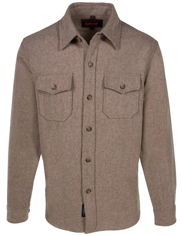 Schott Men's Taupe CPO Wool Shirt