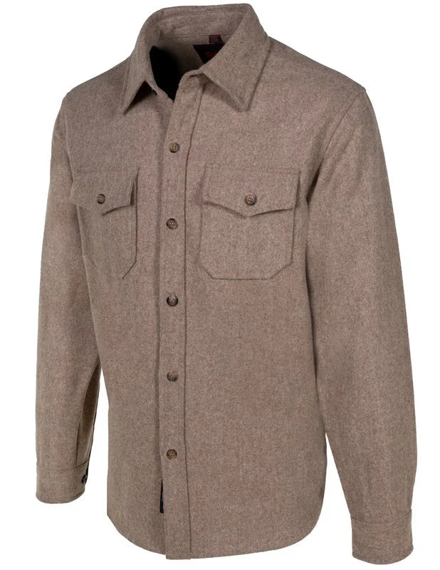 Schott Men's Taupe CPO Wool Shirt