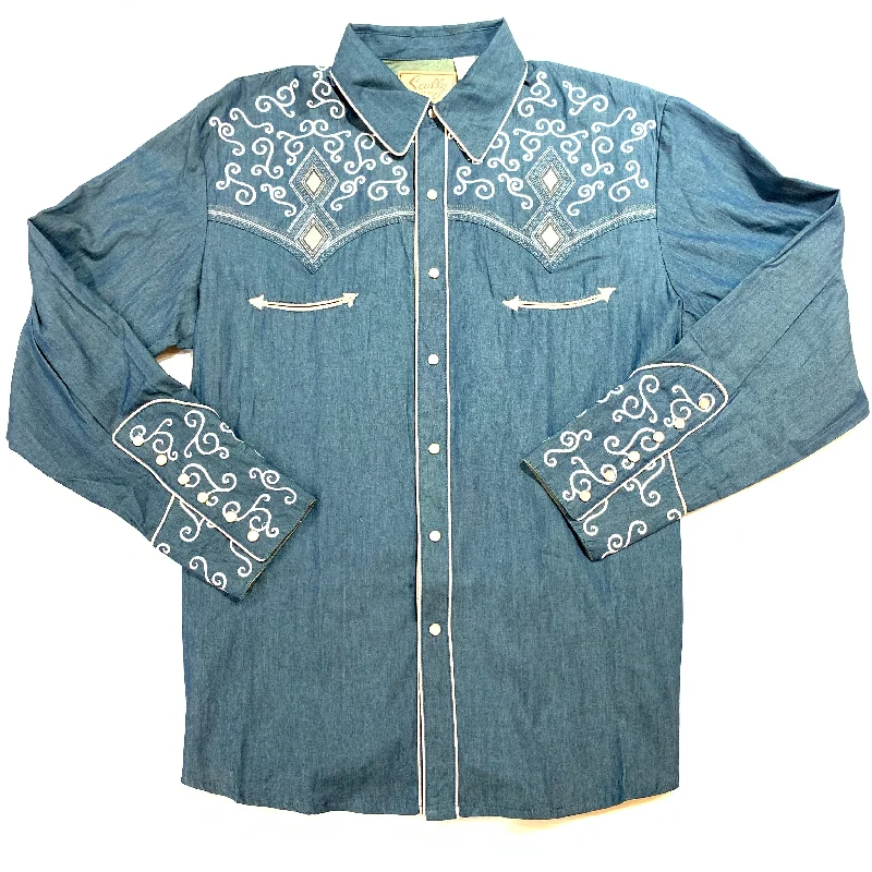 Scully Diamond & Scroll Western Long Sleeve Shirt