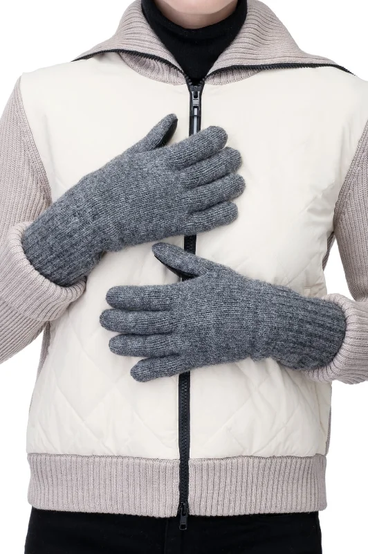 Aria Unisex Knit/Leather Gloves