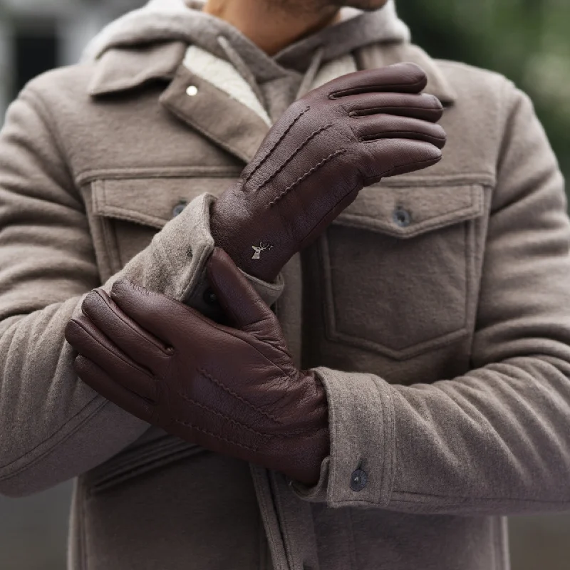 David – goatskin gloves with lambswool lining & touchscreen feature