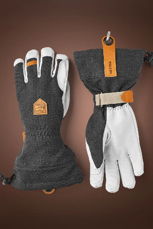 Men's Army Leather Patrol Gauntlet Ski Gloves