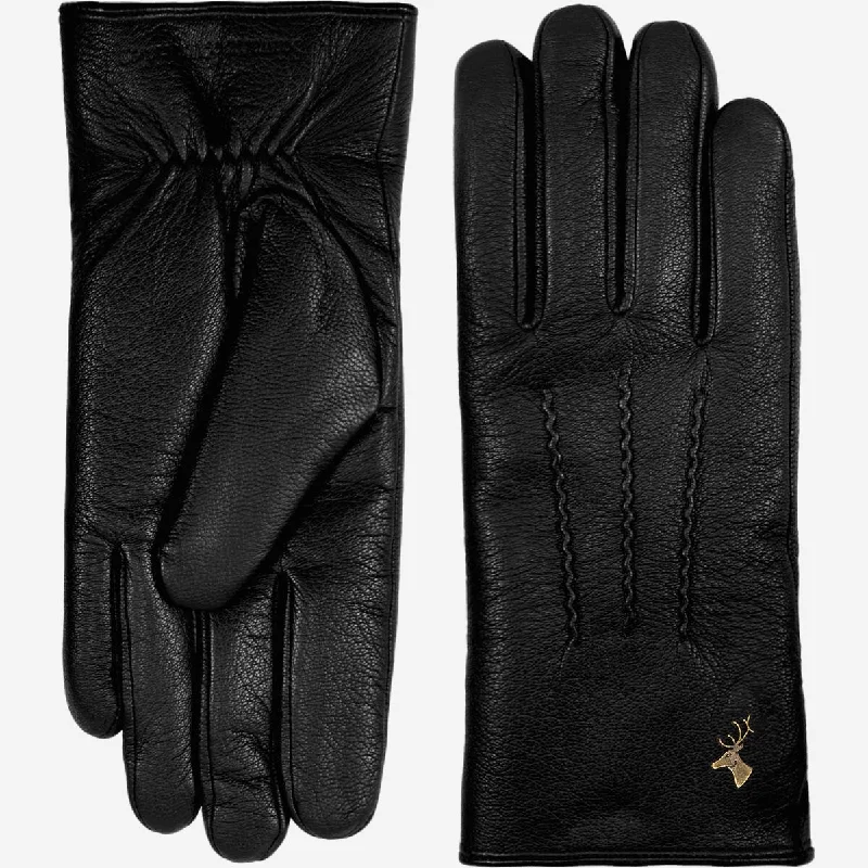 Hunter – goatskin leather gloves with lambswool lining & touchscreen feature