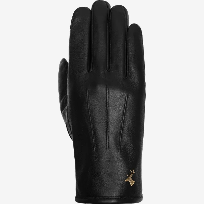 Jake (black) - sheepskin gloves with warm fleece lining & touchscreen feature