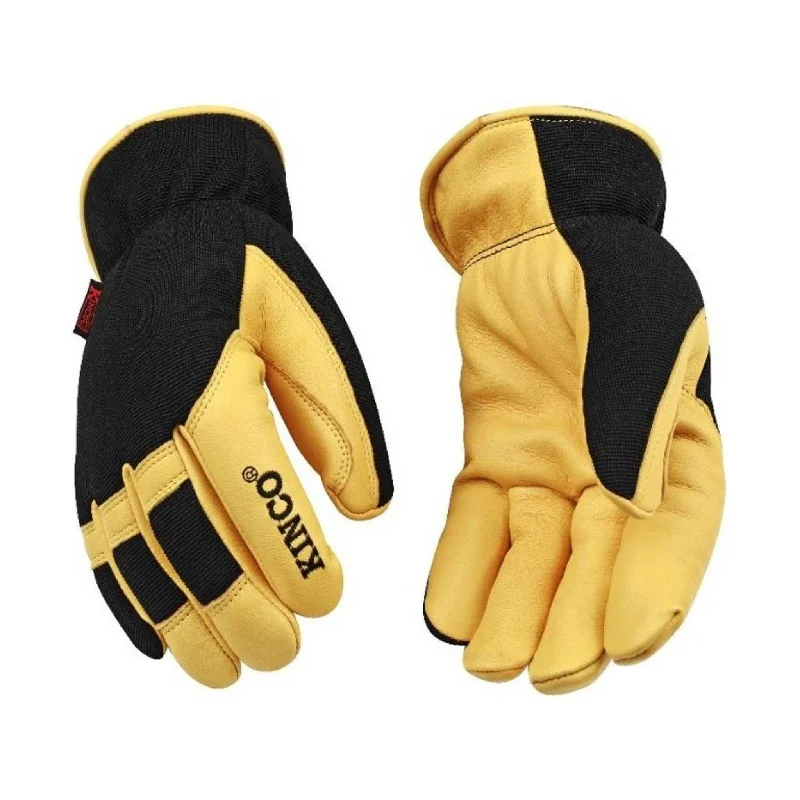 Kinco Men's KincoPro Lined Grain Deerskin - Yellow/Black