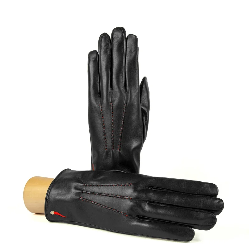 Men's black nappa leather gloves 