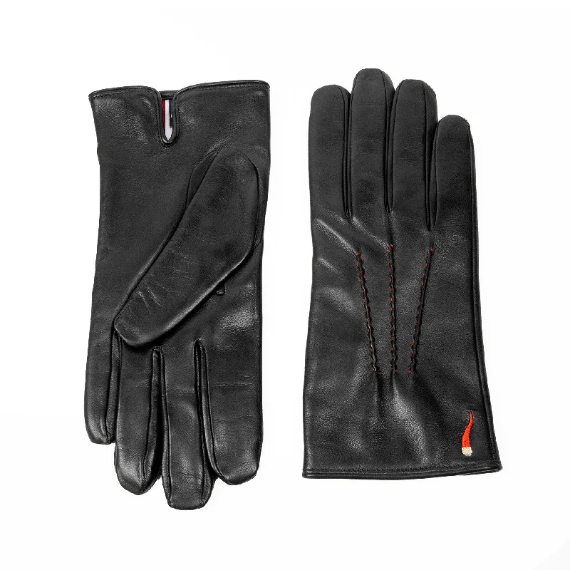 Men's black nappa leather gloves 