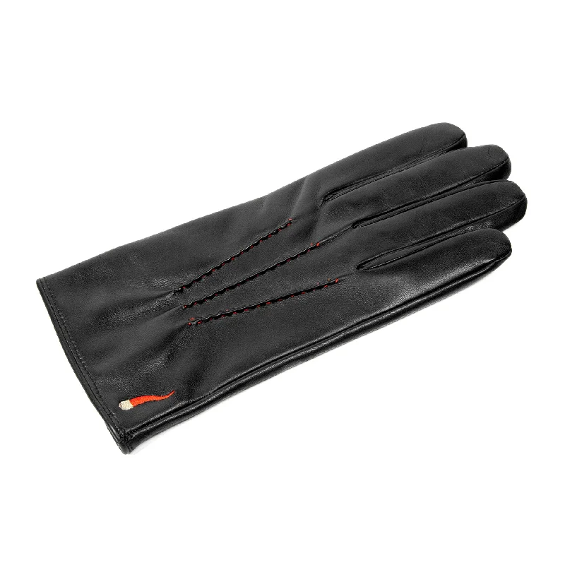 Men's black nappa leather gloves 