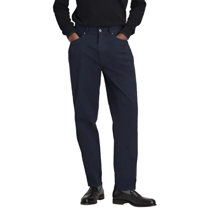 Barbour Washed Stretch Twill Trousers - Dark Navy