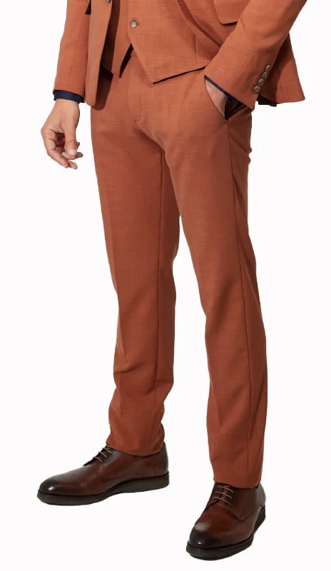 Man Rust Office Pant Elegant Trouser Wedding New Stylish Pants Groom Mens Bespoke Gift For Him