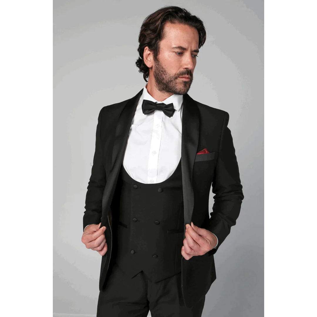 Ford - Men's Black 3 Piece Tuxedo Bl