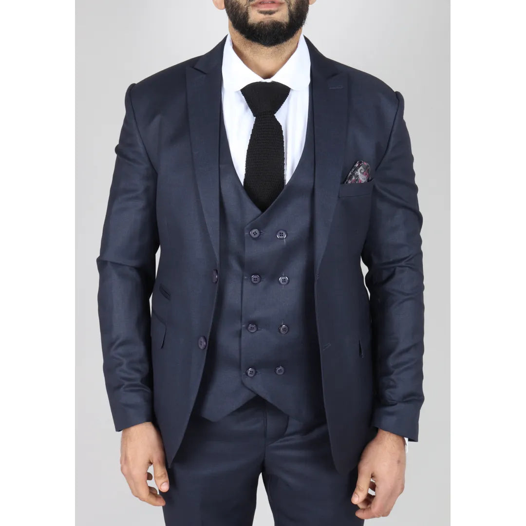 IM1-DB - Men's Navy 3 Piece Suit