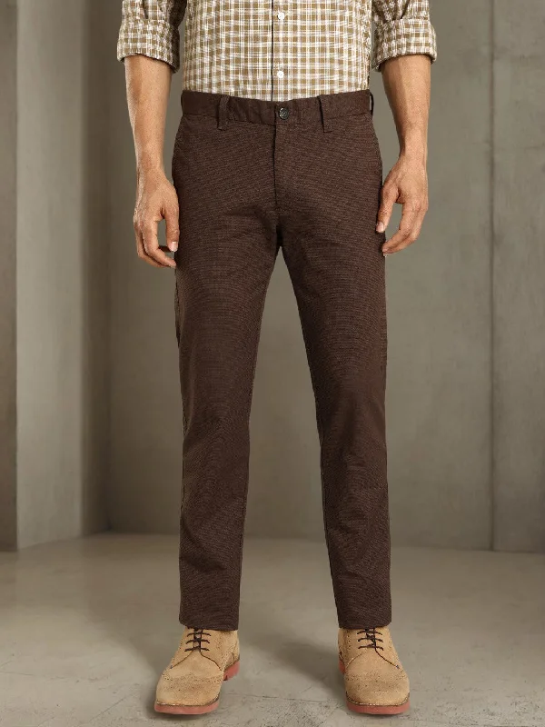 Men Brooklyn Fit Cotton Blend Trouser