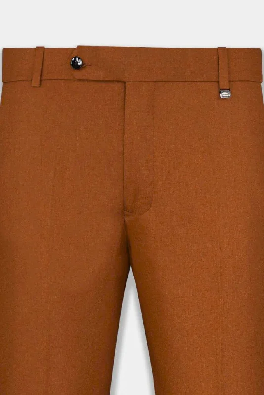 Man Rust Trouser Stylish Elegant Pants Office Pant Formal Wedding Wear Party Wear Pant Rust For him