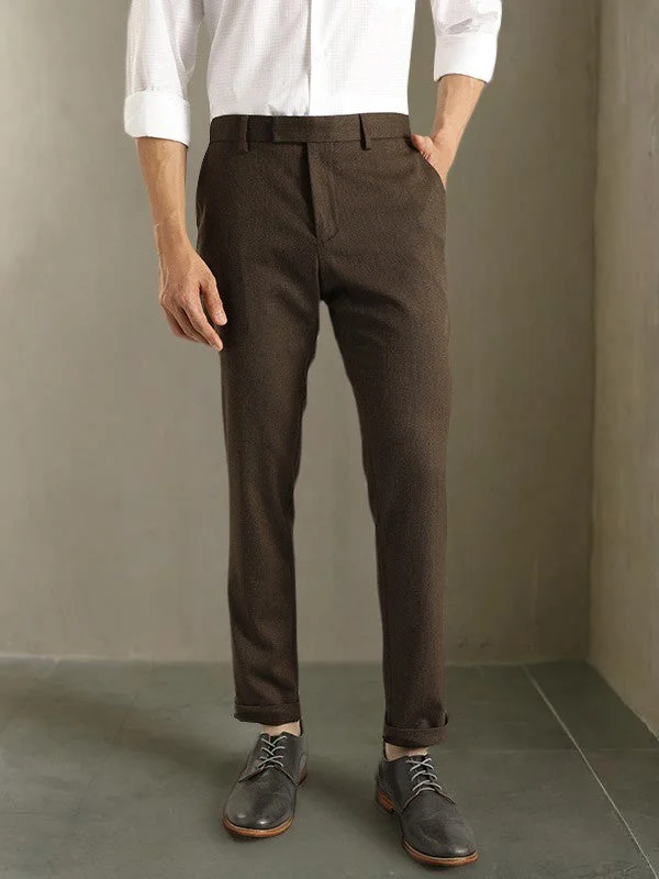 Men Urban Fit Polyester Blend Trouser