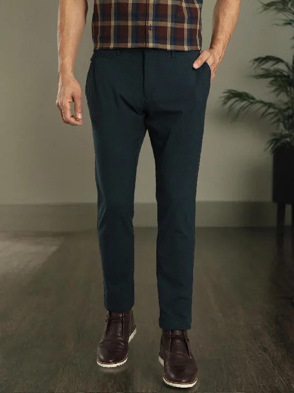 Men Urban Fit Polyester Blend Trouser